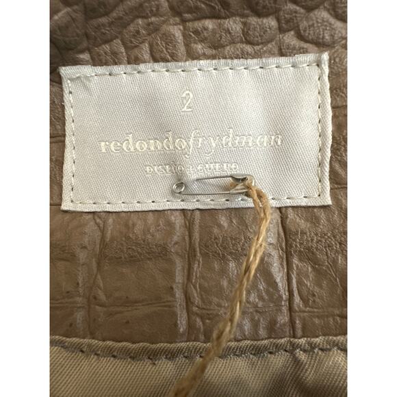 Redondo Frydman Leather Zip Front Jacket Size 2 New with tags - Picture 5 of 6